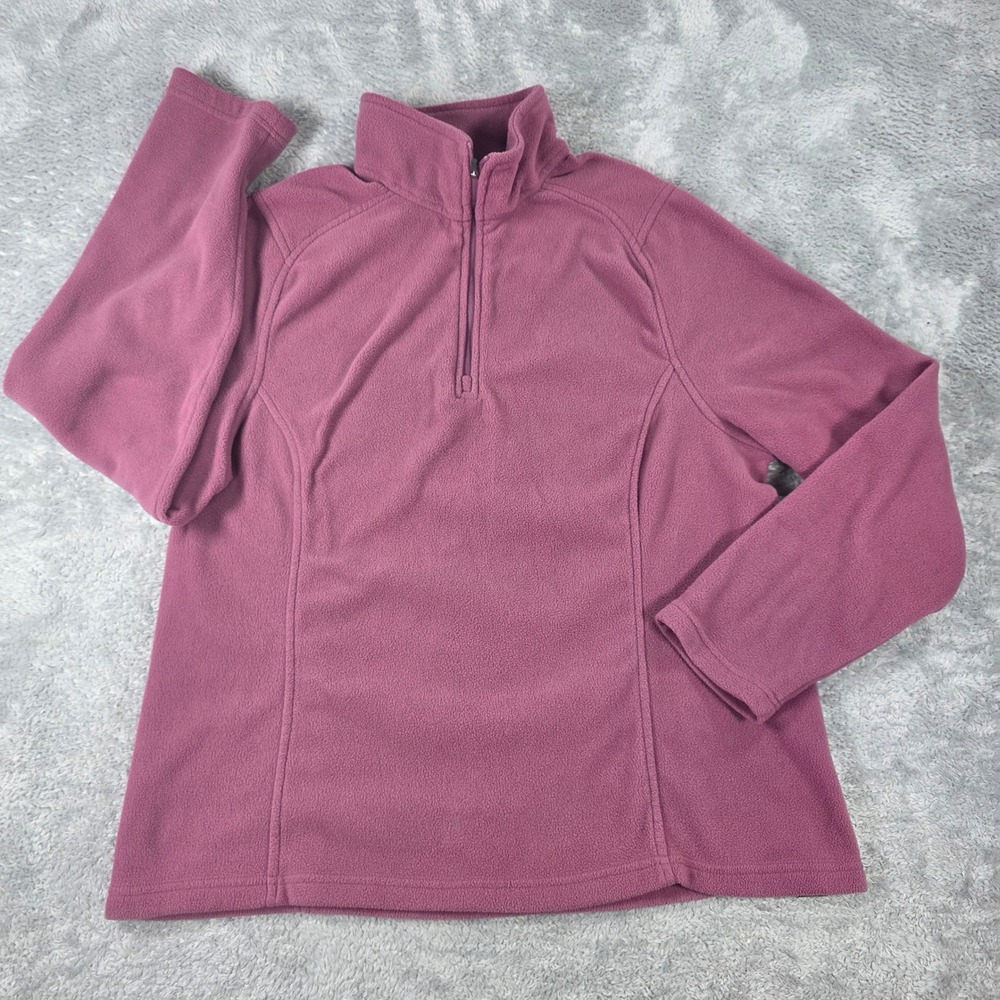 Lands' End Polartec Aircore 100 Fleece Quarter Zip Berry 18 Womens Pullover